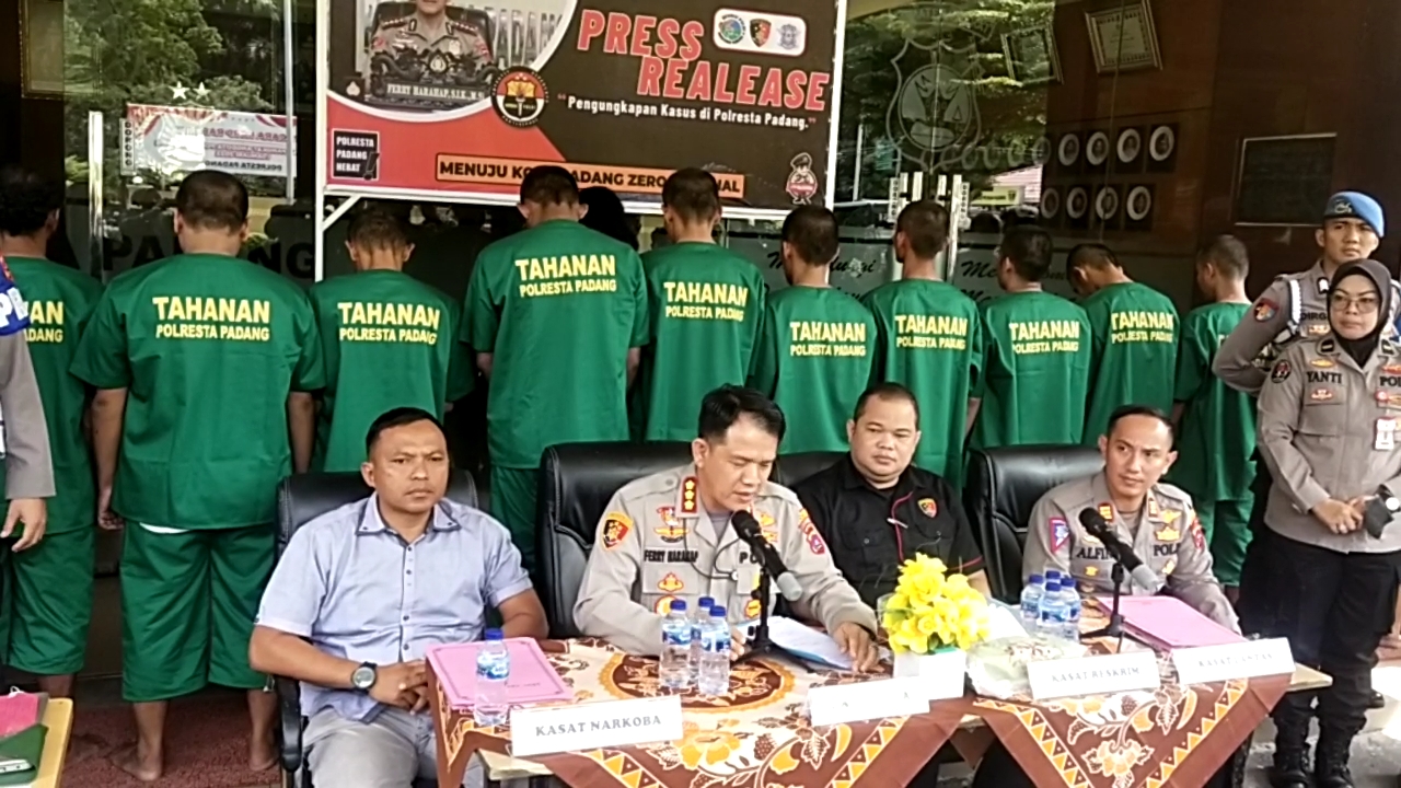 Polresta Padang Beserta Jajarannya Berhasil Ungkap Beberapa Kasus