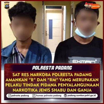 Pelaku Penyalahgunaan Narkotika Ciduk di Padang