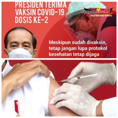 Presiden Joko Widodo Melanjutkan Suntikan Vaksin Kedua