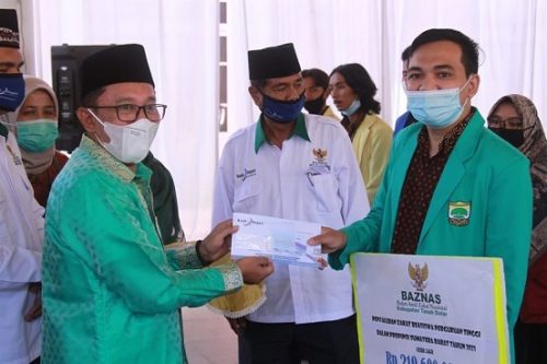 Baznas Tanah Datar Kembali Salurkan Zakat Bantuan Pendidikan