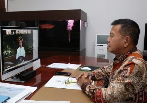 Perencanaan Pembangunan Nasional Tahun 2021 - Wamenhan RI Ikuti Musrenbangnas 2021 Secara Virtual